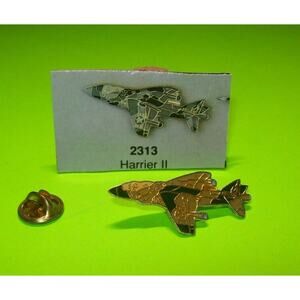 Harrier II Enamel Badge Pinback Airplane US Airforce Lapel Air Jet Plane 2313